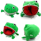 weiyinxing Adorable Anime Frog Wallet Coin Purse Key Chain Cute Plush Frog Cartoon Cosplay Purse for Women Bag Accessories