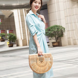 Weiyinxing Summer New Straw Bags for Women High Quality Handmade Woven Ladies Handbags Bohemian Travel Beach Totes Clutch Bag Female