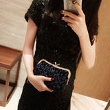 Weiyinxing Women Evening Bag Brand Party Banquet Glitter Satin For Ladies Wedding Clutches Handbag Banquet Shoulder Bags