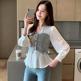 Weiyinxing Mujer De Moda 2023 Blouse Women Long Sleeve Women Blouses Shirts V-neck White Chiffon Blouse Shirt Women Tops Blusa C518