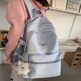 Weiyinxing Purple Travel Waterproof School Bag Women New Nylon Laptop Book Bag Trendy Fashion Cute Female Ladies College Backpack Cool