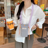 Weiyinxing Color Corduroy Women's Crossbody Bags Girls Small Purse Square Shoulder Bag Female Portable Storage Phone Pouch Handbags