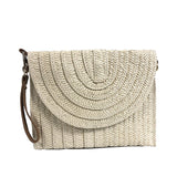 weiyinxing Tassel Straw Clucth Bag for Women Panelled Shoulder Crossbody Bags Rope Woven Summer Beach Bag Big Envelope Purse 2023