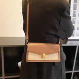 Weiyinxing Fashion Women Flap Bags Casual Patchwork Shoulder Bag Luxury Designer Square Crossbody Bag Trendy Female Handbag and Purses
