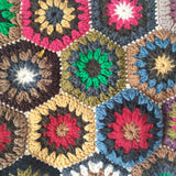 weiyinxing Granny SquareCrochet Women Handbags Vintage Wooden Knitted Hand Bags Handmade Woven Large Tote Big Shopper Purses 2023