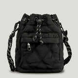 weiyinxing Nylon Padded Women Shoulder Bags Quilted Drawsting Crossbody Bag Vintage Bucket Bag Small Tote Female Purses 2023 Winter