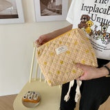 Weiyinxing Floral Makeup Bag Multifunctional Quilted Cosmetic Pouch Large Capacity Travel Toiletry Bags Female Zipper Beauty Case