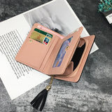 Weiyinxing Women Tassel Wallet Printing Cartoon Cat PU Leather Women Wallet Brand Designed Coin Purse Female Card Holder Cute Girl Wallet