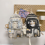 Weiyinxing Capacity Backpack Schoolbag Student Female Korean School Version Harajuku Cartoon Backpack Junior High