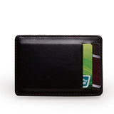 Weiyinxing Thin Vertical Men Wallet Small PU Leather Elastic Ribbon Purse Mini Solid ID Card Holder Bank Credit Card Case for Man
