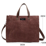 Weiyinxing Capacity Corduroy Bags for Women Winter Crossbody Solid Color Casual Women's Handbags Messenger Shoulder Bag Shopping Bags