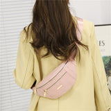 Weiyinxing Women Waist Bag Fanny Pack Zipper Chest Bag Female Banana Bag Money Pouch Travel Shoulder Purse Belly Pocket Hip Bum Bag