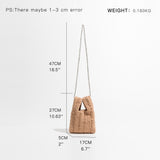 weiyinxing Thick Line Crochet Women Handbags Knitting Chains Shoulder Bags Candy Color Woven Crossbody Bag Casual Small Tote Purses