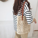 Weiyinxing Summer New Korean Mori Lace Beautiful One Shoulder Handbag Ladies Large Capacity Bucket Shopping Bag fashion bags