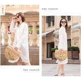 Weiyinxing Summer New Straw Bags for Women High Quality Handmade Woven Ladies Handbags Bohemian Travel Beach Totes Clutch Bag Female