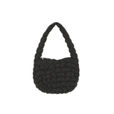 Weiyinxing Quilted Small Tote Bag Designer Ruched Canvas Shoulder Bags Casual Nylon Padded Handbags Simple Female Purses 2023 Sac