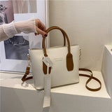 Weiyinxing Texture Lady's Handbag PU Leather Heldhold Square Bags 2023 New Fashion Summer Versatile Tote Bag Popular Crossbody Bag