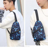 Weiyinxing Men Casual Multifunction Shoulder Bag Travel Crossbody Bag on Shoulder Sling Bag Pack Messenger Pack Chest Bag for Male