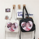 Weiyinxing Bag, Double Shoulder Messenger Bag Female New Student, Japanese PU Bar Bag 2023jk Bag Uniform Bag, Single Shoulder