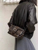 Weiyinxing New Women Fashion Shoulder Bag PU Messenger Bag Simple Crossbody Bag Solid Color Soft Lightweight Underarm Bag