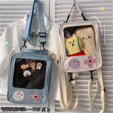 Weiyinxing Ins Soft Sister Messenger Bag, Cute Cartoon for Girl Students, Anime Pain Bag, Shoulder Bag and Dual-use Bag, Bao Meng