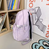 weiyinxing Fashion Waterproof High School Mochila Solid Bookbag for Boys Girls Lovers Schoolbag Bagpack Men Laptop Black Rucksack
