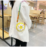 Weiyinxing Gel Design Children Small Round Shoulder Bags Cute Kids Boys Coin Purse Handbags Cartoon Donut Baby Girls Crossbody Bag