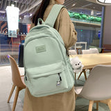 weiyinxing Nylon Women Backpack Female Travel Bag Backpacks Schoolbag for Teenage Girls Solid Color Bookbag Mochila Bookbag