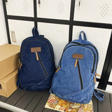 weiyinxing Canvas Travel Denim Book Bag Ladies Kawaii Backpack Women Leisure School Bag Girls Male Laptop College Backpack Fashion