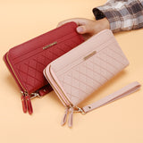 Weiyinxing Ladies Wallet New Long Style Korean Version Simple Double Zippers Explosive Coin Purse Multi-card Large Capacity Card Pack