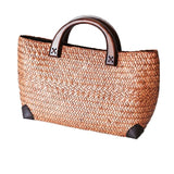 Weiyinxing Straw Bag Retro Rattan Straw Women Handy Beach Bag Simple Art Weaving Bag bolso mujer bandolera bolsas Fashion Bag