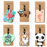 Weiyinxing Accessories Luggage Tag Creative Corgi &Cat Suitcase Fashion Style Silicon Portable Travel Tag Label ID Addres Holder