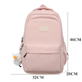 weiyinxing Waterproof Teenage Bookbag Nylon Rucksack Fashion Girl Backpack Women Shoulder Bag High School Schoolbag Black Mochila