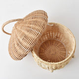 weiyinxing Rattan Mushroom Basket Bag Designer Wicker Woven Women Handbags Lovely Summer Beach Straw Bag Bali Holiday Box Purses