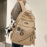 Weiyinxing Capacity Trendy Girl Boy Travel Badge School Bag Cool Men Women Leisure BookBag Ladies College Backpack Fashion Male Female