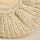 Weiyinxing Moon Design Basket Shopper Bag Beach Straw Bag Summer Woven Travel Handbag For Women Luxury Large Capacity Shoulder Bags