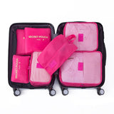 Weiyinxing Set Packing Cubes Organizer Bags For Travel Storage Makeup Luggage Drawstring Bag Bathroom Organizer Clothes Storage