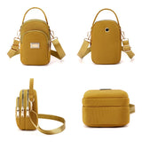 Weiyinxing Women Leisure Mobile Phone Shape Nylon Shoulder Bag Travel Luxury Handbag Zipper Multiple Pocket Female Trend Mini Crossbody Bag