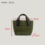 weiyinxing Quilted Padded Small Tote Bag Designer Women Handbags Luxury Nylon Down Cotton Shoulder Crossbody Bag Mini Puffy Purses