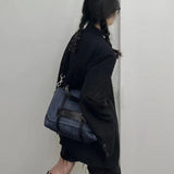 Weiyinxing Vintage Luxury Designer Denim Shoulder Bag for Women Large Capacity Simple Casual Fashion 2023 New Trend Female Handbag