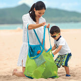 Weiyinxing Mesh Shoulder Bags Foldable Protable Kids Beach Toys Clothes Bags Toy Storage Sundries Organizers Bag