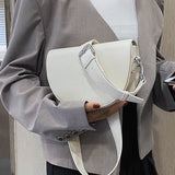 Weiyinxing Solid Color Saddle Bag High Quality Leather Shoulder Bags for Women 2023 New Simple Ladies Crossbody Bag Designer Handbags