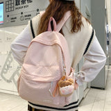 weiyinxing Fashion Girl Backpack Cute Waterproof Bookbag Teenagers Mochila Kawaii Schoolbag Black Rucksack Women Shoulder Bag