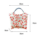 Weiyinxing New Style Fashion Vintage Floral Cotton Fabric Shoulderbage for Women Large Casual Capacity Shopping Tote Bags Hand Bag