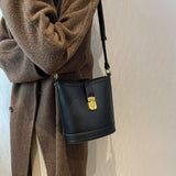 Weiyinxing Brand Handbag for Women High Quality Leather Bucket Crossbody Bags Vintage Classic Women's Shoulder Bag Lady Travel Tote Bag