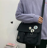 Weiyinxing Women Handbags Messenger Bag Reflect Light Men Crossbody Bags Ladies Large Capacity Shoulder Tote Bag Youth School Bags