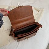 weiyinxing Luxury Women Vintage PU Leather Top-handle Shoulder Bags Ladies Casual Flap Crossbody Bags Female Luxury Messenger Handbags