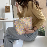 Weiyinxing Cosmetic Bag Cotton Fabric Women Make Up Storage Pouch Japan Style Zipper Cosmetic Pouch Vintage Phone Clutch Beauty Case