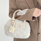 Weiyinxing Womens Winter Plush Shoulder Bag Soft Fluffy Cute Autumn Purses and Handbags Luxury Designer Casual Elegant Crossbody Bags