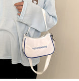 Weiyinxing New Spring Small Bag Female Japanese Simple Sports and Leisure Letter Printing Student One Shoulder Messenger Bag